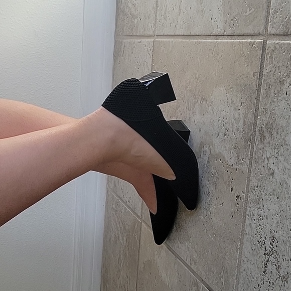 Women's Dress Shoes, Comfortable Knitted Shoes with Chunky Heel and Closed Toe - Picture 8 of 12